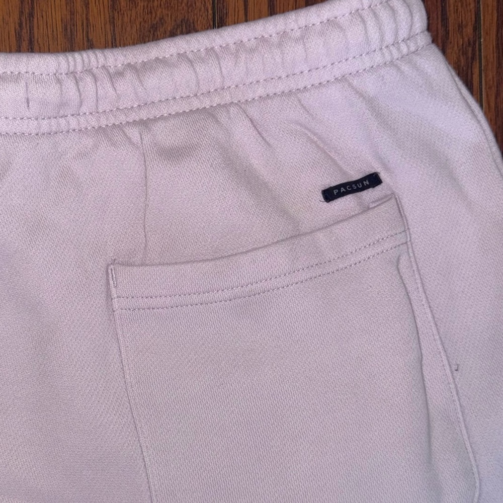 Pacsun Men’s Mauve Colorblock Fleece Volley Sweat Shorts | Size Medium - Picture 7 of 11